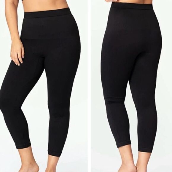 New Empetua Daily Flaunt Mid Waist Shaping Capri Black Size large L shape wear - Picture 1 of 4